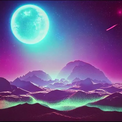 Prompt: cosmic, synthwave, realistic