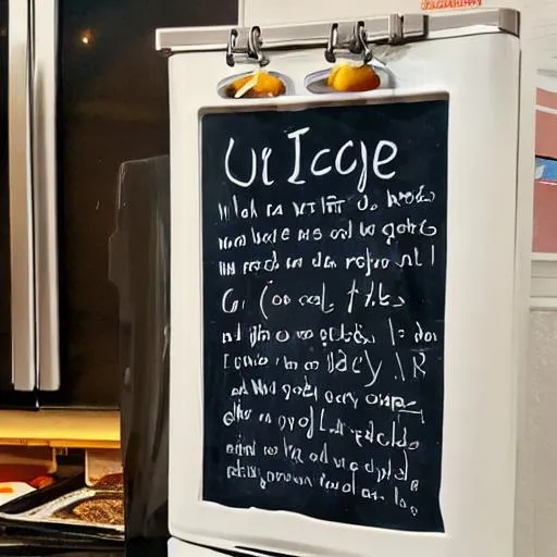 Prompt: note on the fridge