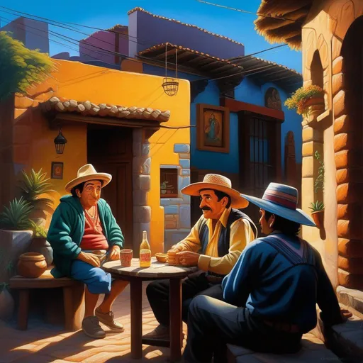 Prompt: El Chavo del Ocho, Mexico City, warm atmosphere, cartoony style, extremely detailed painting by Greg Rutkowski and by Henry Justice Ford and by Steve Henderson 

