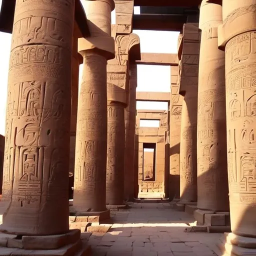 Prompt: temple at karnak, 1000 BC