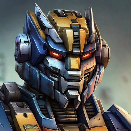 Prompt: realistic autobot bruiser headshot