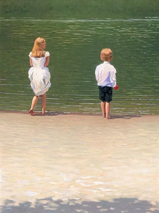 Prompt: Impressionism, bright oil colors, by jack vettriano