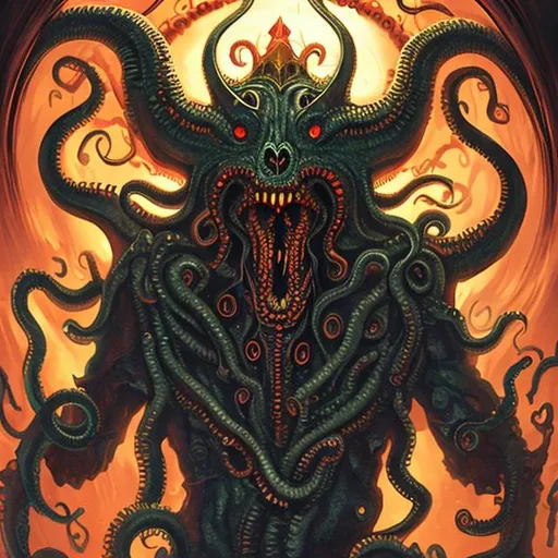 Prompt: lovecraftian demon king