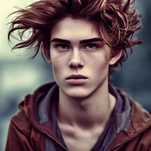 Prompt: Boy,hair,face,hot,color,body
