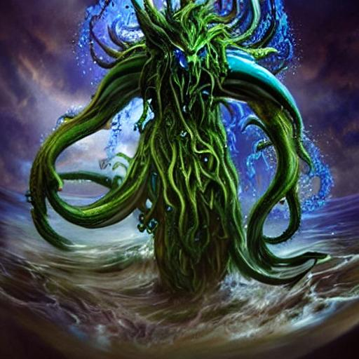 image of a chaotic water elemental guardian, as if f... OpenArt