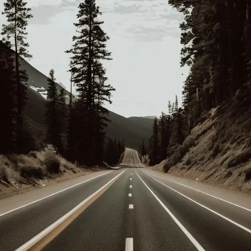 Prompt: A long road trip by car