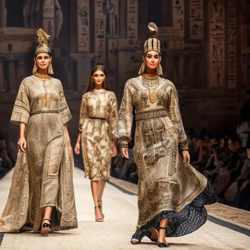 A modern fashion show amidst the heritage and antiqu... | OpenArt