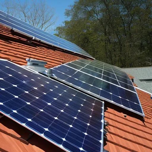 Prompt: solar installation image suitable for a footer
