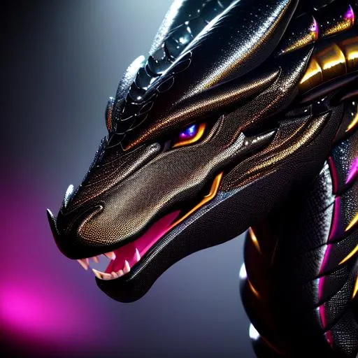 Prompt: headshot of a smooth black latex textured dragon, very glossy and shiny, reflective, perfect composition, hyperrealistic, super detailed, 8k, high quality, trending art, trending on artstation, sharp focus, studio photo, intricate details, highly detailed, Trending on Artstation, Cozy wallpaper, Pastel colors, soft lighting