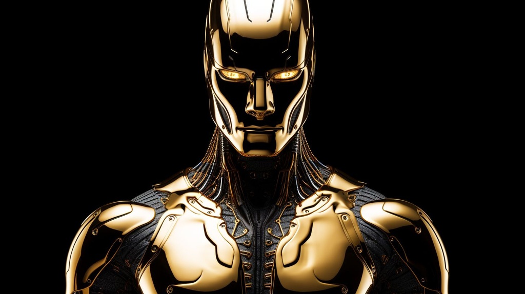 Prompt: Artificial Intelligence gold body