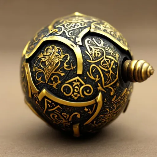 Prompt: gilded fantasy ball peen hammer
