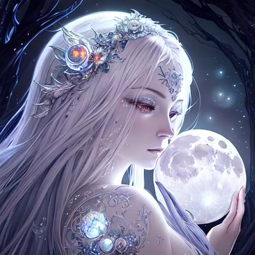 AI Art: moon goddess by @文和 | PixAI - Anime AI Art Generator for Free