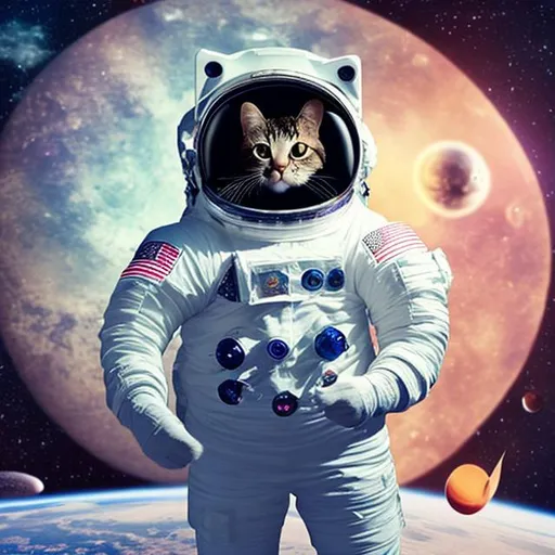 Prompt: cat in a space suit 