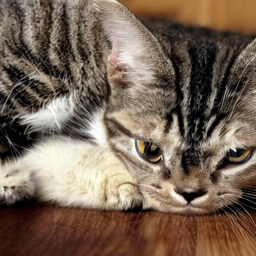 Dying cat with a weak meow OpenArt