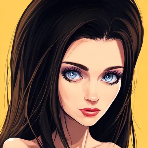 Prompt: Beautiful woman cartoon portrait 