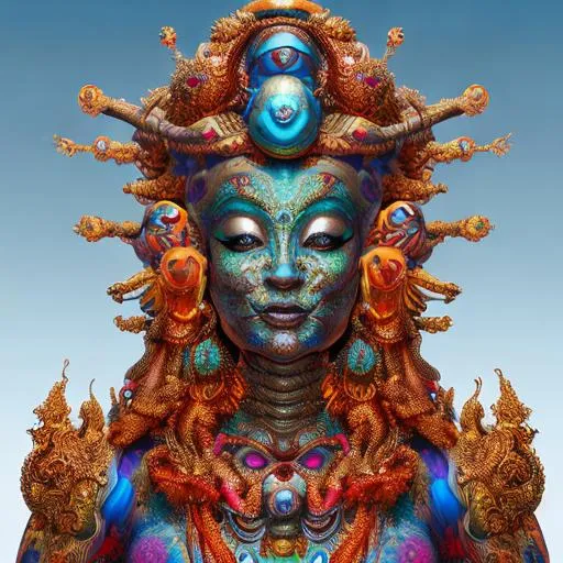 A hyperdetailed Bodhisattva Goddess, Colorful, hyper... | OpenArt