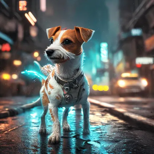 Prompt: splash art, hyper detailed, white and tan Jack Russell terrier in a military suite, walking on the street, glamorous, immaculate HDR, UHD, high res, 64k, cinematic lighting, special effects, hd octane render, professional photograph, studio lighting, trending on artstation, perfect studio lighting, perfect shading. Model: DreamShaper V8