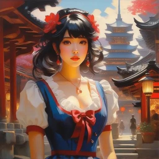 Prompt: Guillermo del Toro meets anime girls, anime style, extremely detailed painting by Greg Rutkowski and by Henry Justice Ford and by Steve Henderson 