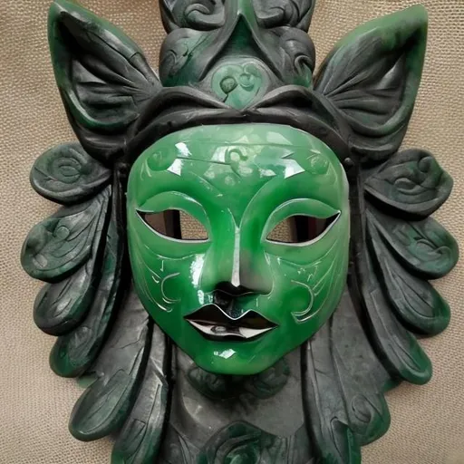 Prompt: jade mask