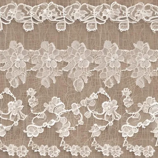 Prompt: Vintage Lace: Create delicate lace patterns with a vintage touch, offering elegance and charm for fashion design or wedding stationery.