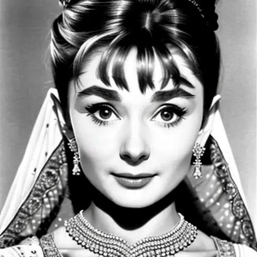 Audrey Hepburn in salwar