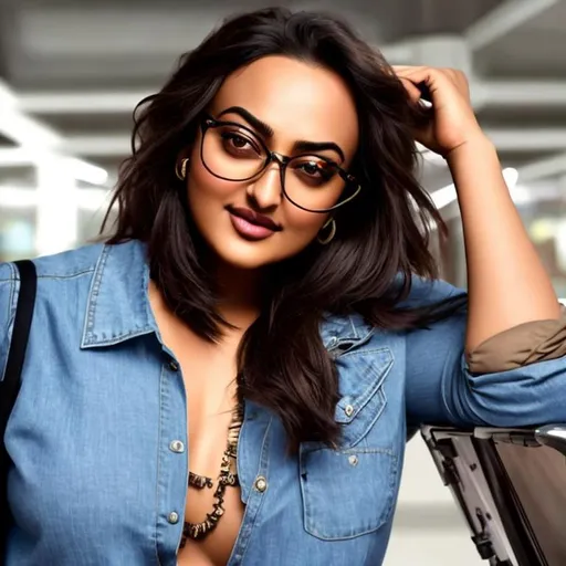 Prompt: SonakshiSinha best quality, , hyper realistic ,intricate details , detailed skin texture, , 8k uhd,  DSLR, soft lighting ,  film grain , high quality  , fujifilm XT3, photo realistic