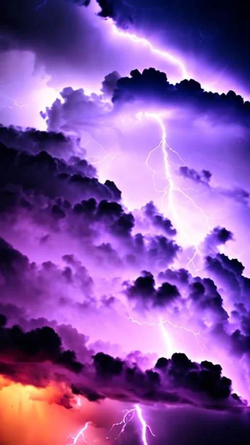 Prompt: Purple dragon breathing lightning 