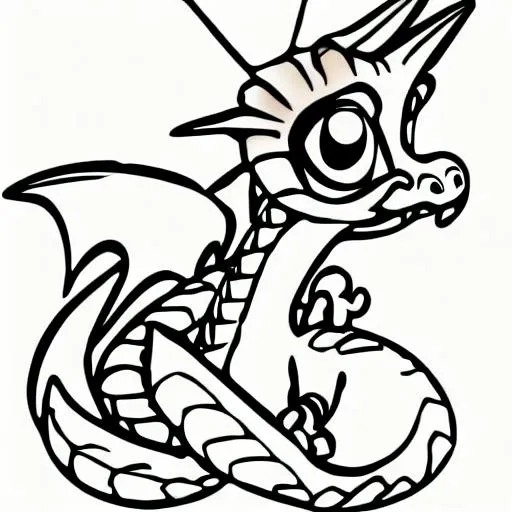 How to Draw Cute Dragons - Get Coloring Pages