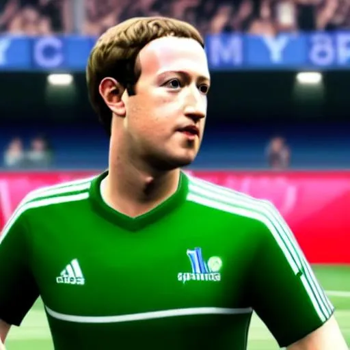 Prompt: ((Mark Zuckerberg)) playermodel cosplaying as NPC in Fifa 08 (2007) ea sports soccer video game PS3 and Xbox 360 gameplay