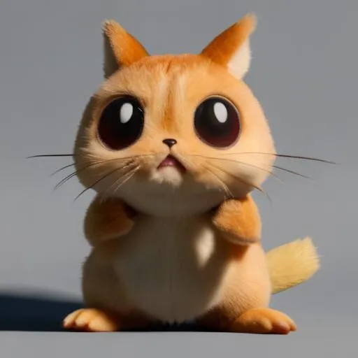 Prompt: a super cute pokemon that looks like puss in boots