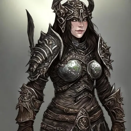 Prompt: Female druid dragonborn in leather armor