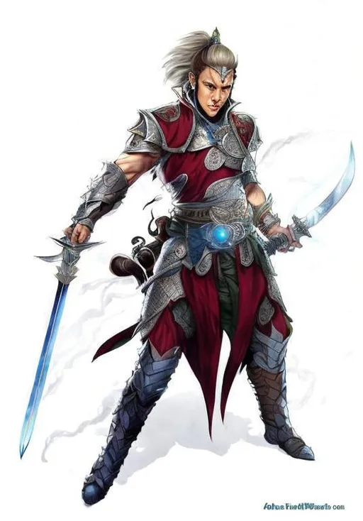 A Magic swordsman wielding a eletric sword