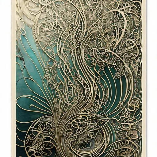 Prompt: Influenced by the sinuous lines and organic motifs of Art Nouveau, we infuse our creations with a sense of fluidity and grace. Our art embraces the intricate beauty found in nature and seeks to replicate its flowing forms, delicate curves, and intricate embellishments. By combining the ethereal qualities of Art Nouveau with the precision of Op Art and the abstraction of Cezanne, Harmonicism emerges as a truly unique and captivating movement.
