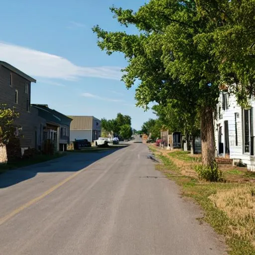 Prompt: street view from rural america, high quality