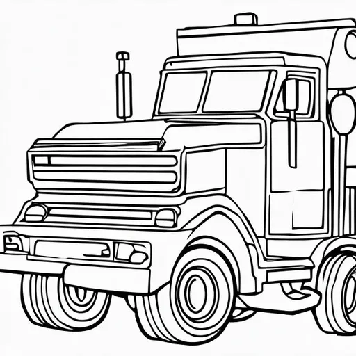 Prompt: OUTLINE OF A TOW TRUCK
FOR A COLORING BOOK