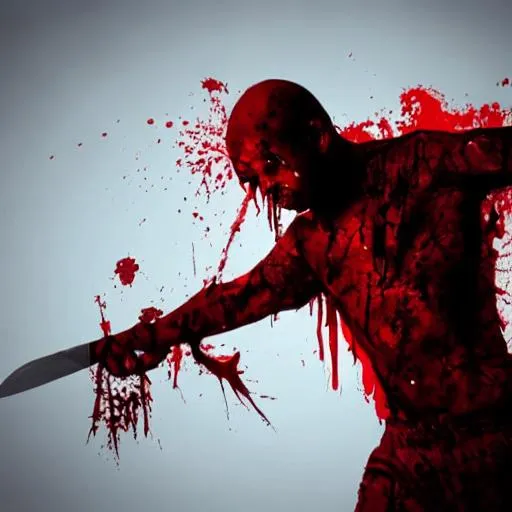 Prompt: Demon with bloody knife 
