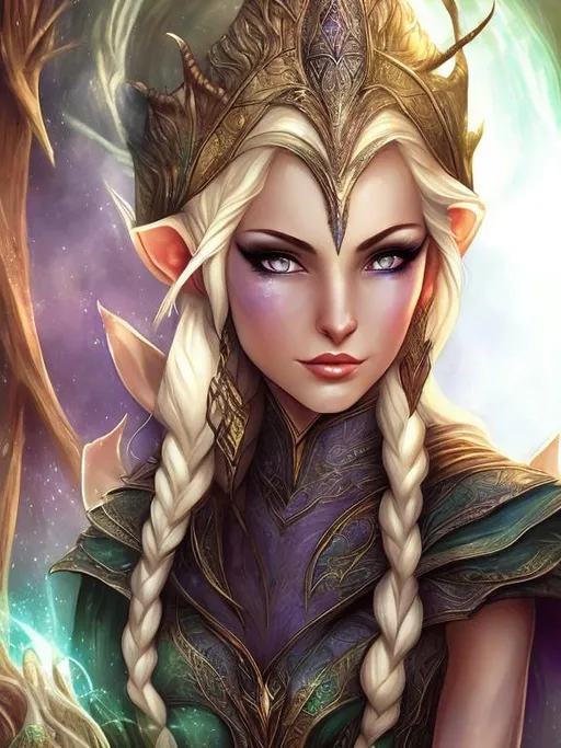 Prompt: Beautiful Elven sorceress