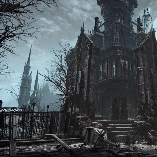 Fallout architecture in the bloodborne style | OpenArt