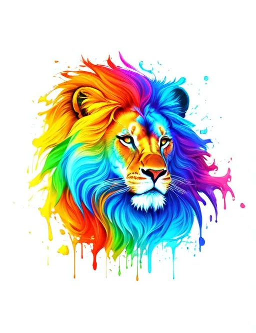 Prompt: Splash art, a lion head, front, ((white background)), roaring, epic Instagram, artstation, splash style of colorful paint, contour, hyperdetailed intricately detailed , unreal engine, fantastical, intricate detail, splash screen, complementary colors, fantasy concept art, 8k resolution, deviantart masterpiece, oil painting, heavy strokes, paint dripping, splash arts