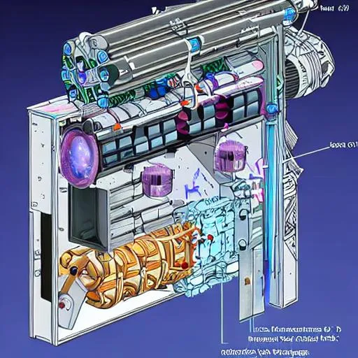 Prompt: Antimatter reactor cutaway 