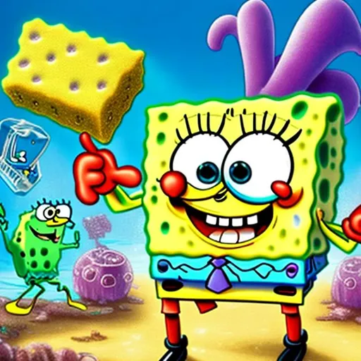 Prompt: Spongebob Squarepants