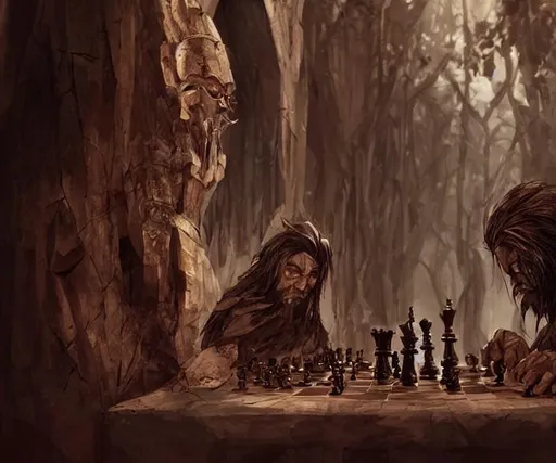 Prompt: two chess pieces fighting, the knight and the bishop on a wood chess board , fantasy art, in the style of greg rutkowski, illustration, epic, fantasy, intricate, hyper detailed, artstation, concept art, smooth, sharp focus, ray tracing