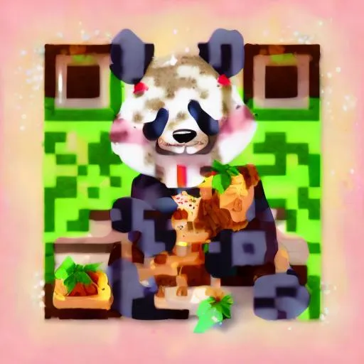 Prompt: panda in dessert