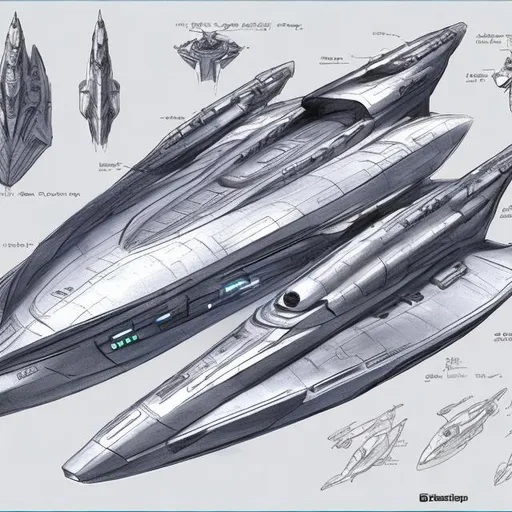 Prompt: detailed design spaceship sketches, drawing