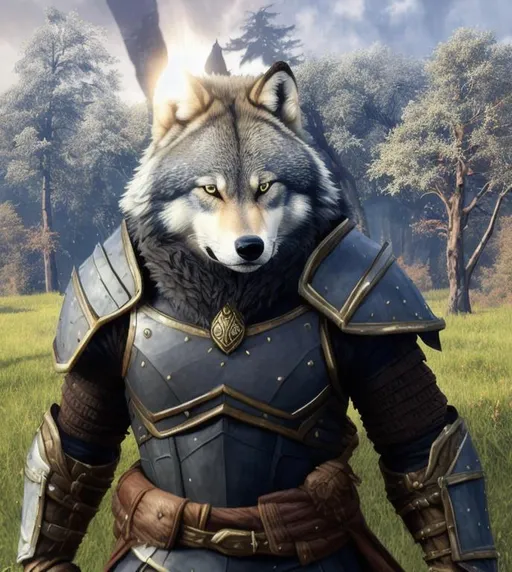 Prompt: Please create a picture of an Animal wolf warrior character, anthropomorphic figure, fantasy, d&d, masterwork, realistic figure, realism, hyper-detailed, cinematic lighting, photography, 32k uhd --ar 9:16 --s 750