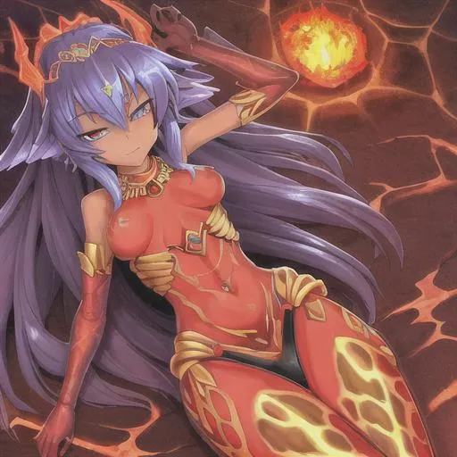 Prompt: lava goddess, slim