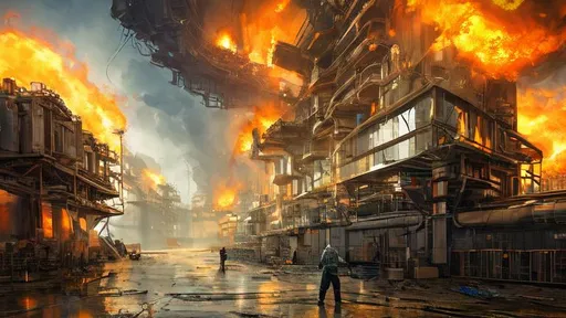 Prompt: extremely realistic, hyperdetailed, cyborg factory, machines building machines, organic, hazardous chemicals, fire, electrical sparks, high definition, ultra realistic,8K, digital art