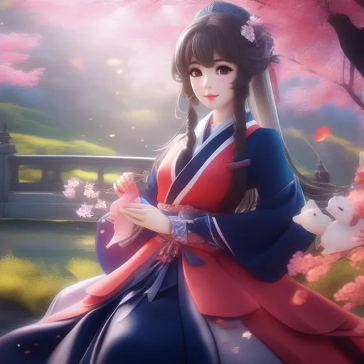 Prompt: 3d anime woman and beautiful pretty art 4k full HD