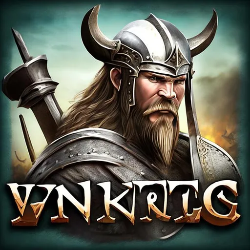 Prompt: Vikings war of clans, logo
