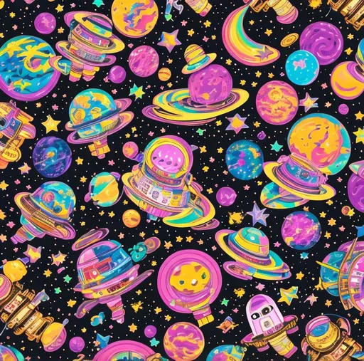 lisa frank outer space | OpenArt